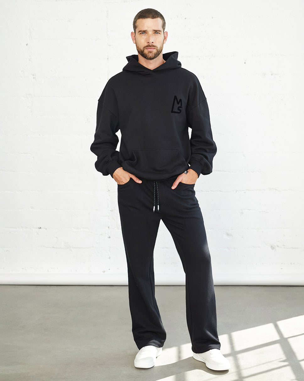 Black Essential Ross Relaxed Sweatpants