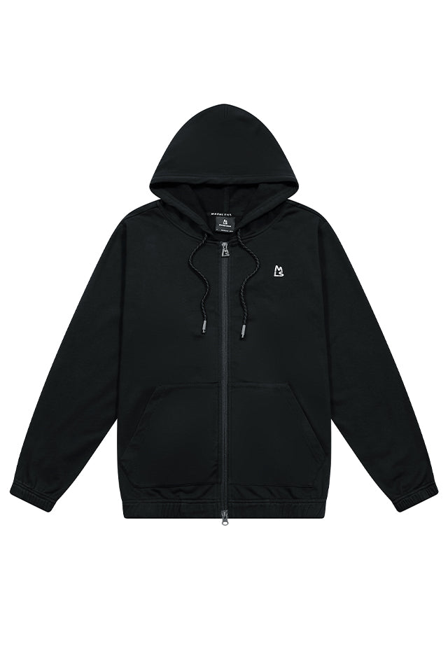 Essential Banded Zip-Up Hoodie