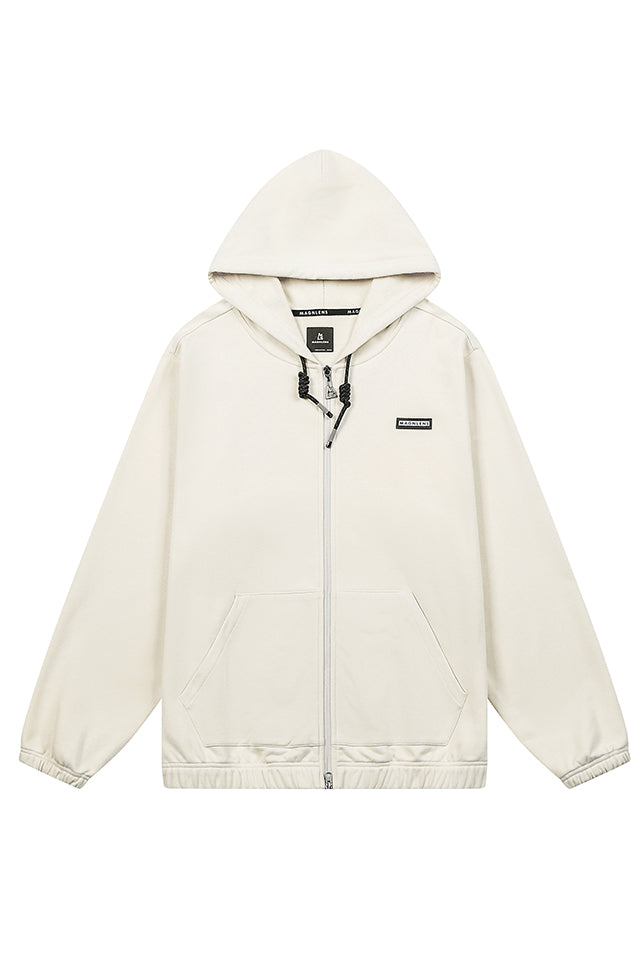 Essential Banded Zip-Up Hoodie