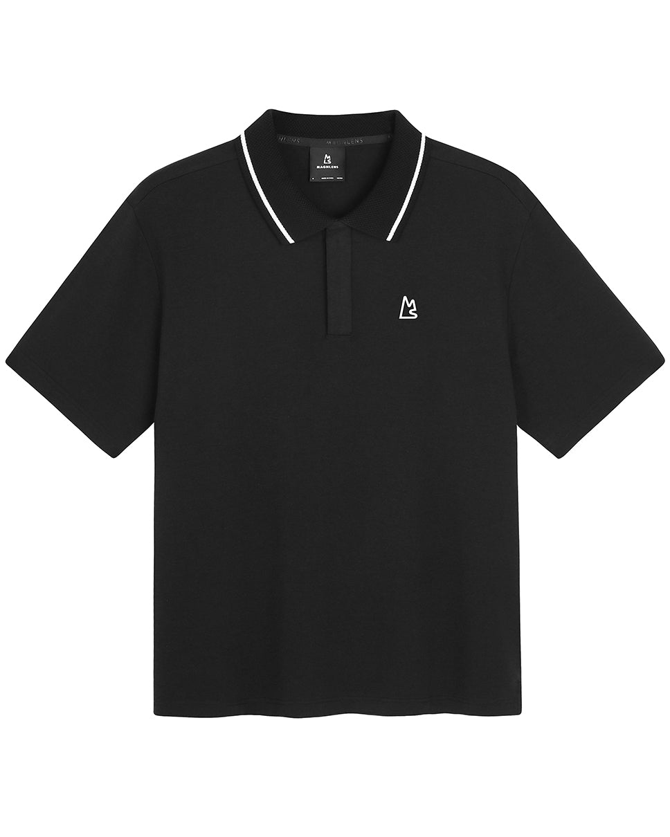 Black Bamboo Fitted Polo