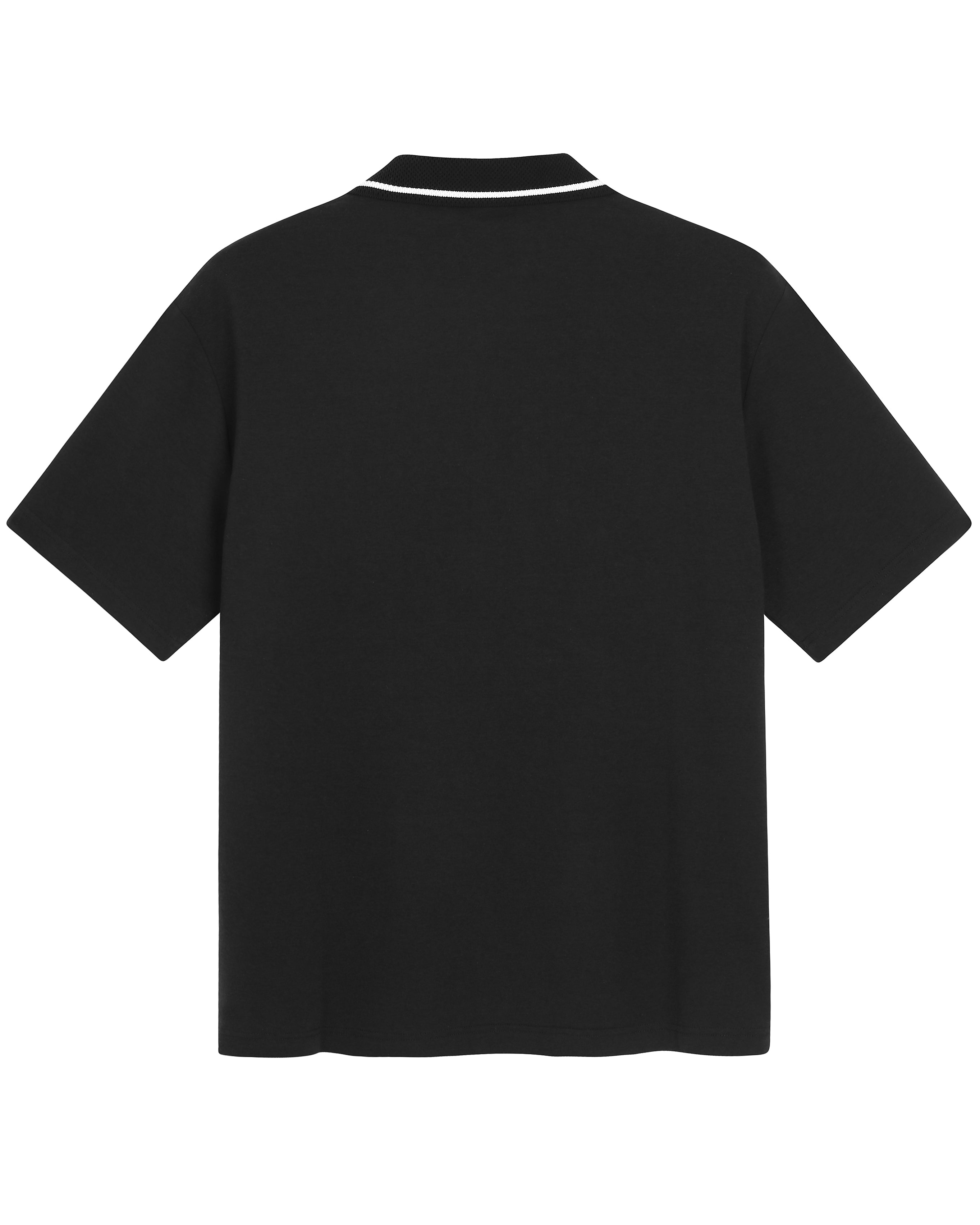 Black Bamboo Fitted Polo