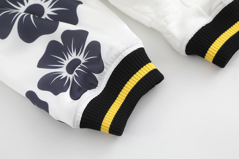 Floral Letterman Pullover