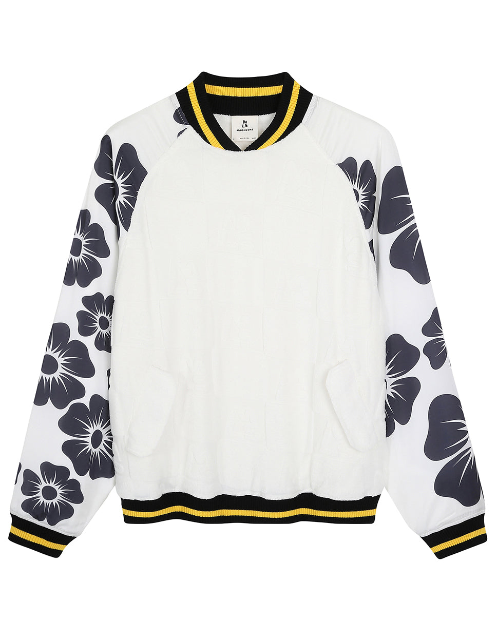 Floral Letterman Pullover