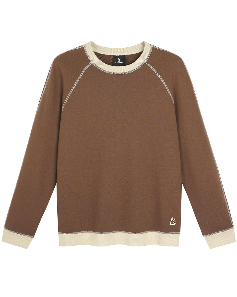 Men's Cocoa Brown Moss Raglan Crewneck