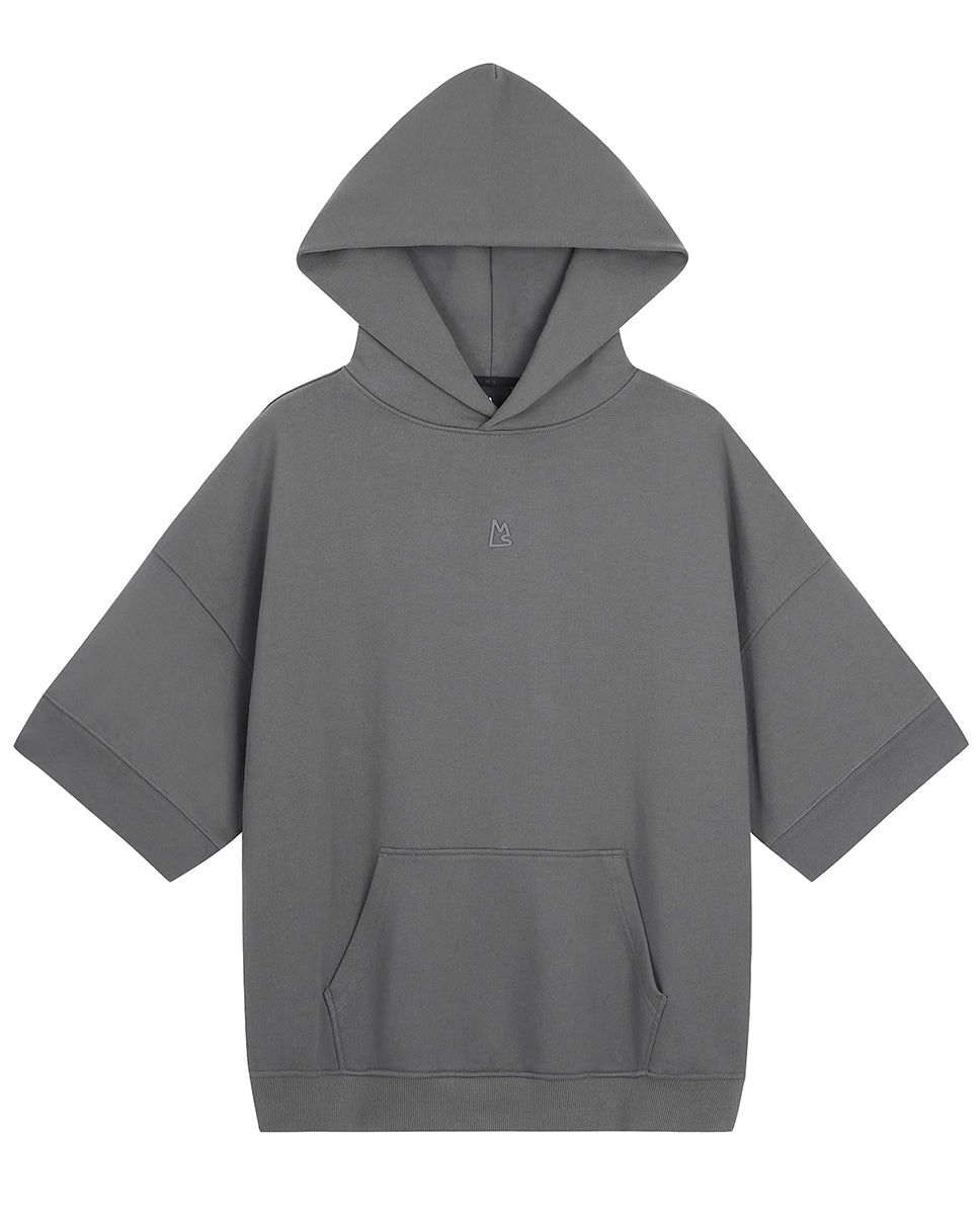 Ash Gray Essential Ross Short Sleeve Hoodie