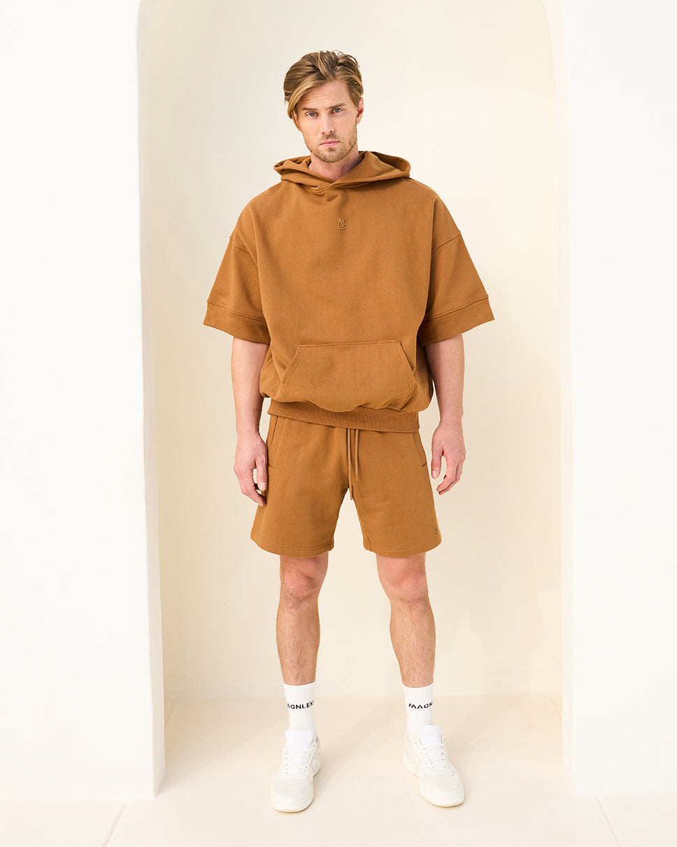 Caramel Essential Ross Short Sleeve Hoodie