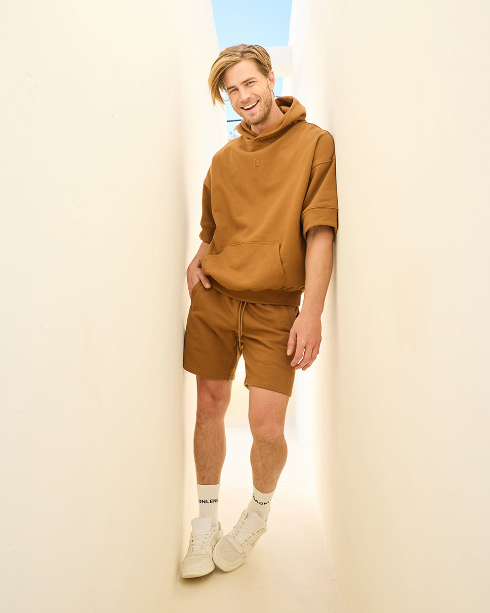 Caramel Essential Ross Short Sleeve Hoodie