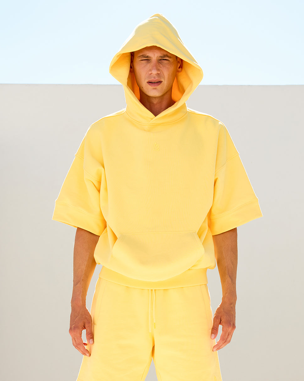 Yellow Essential Ross Short Sleeve Hoodie