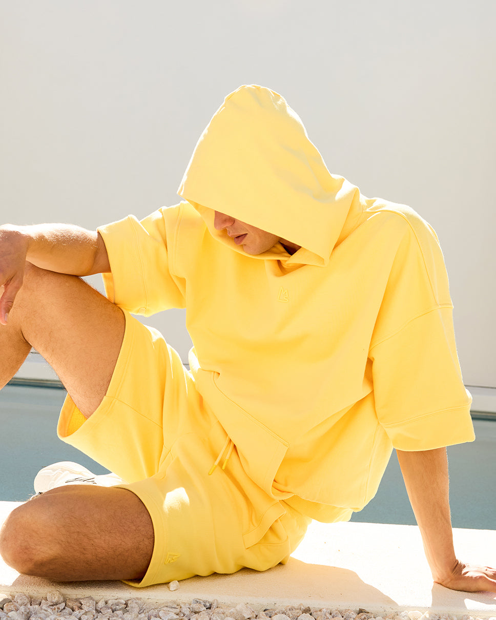 Yellow Essential Ross Short Sleeve Hoodie