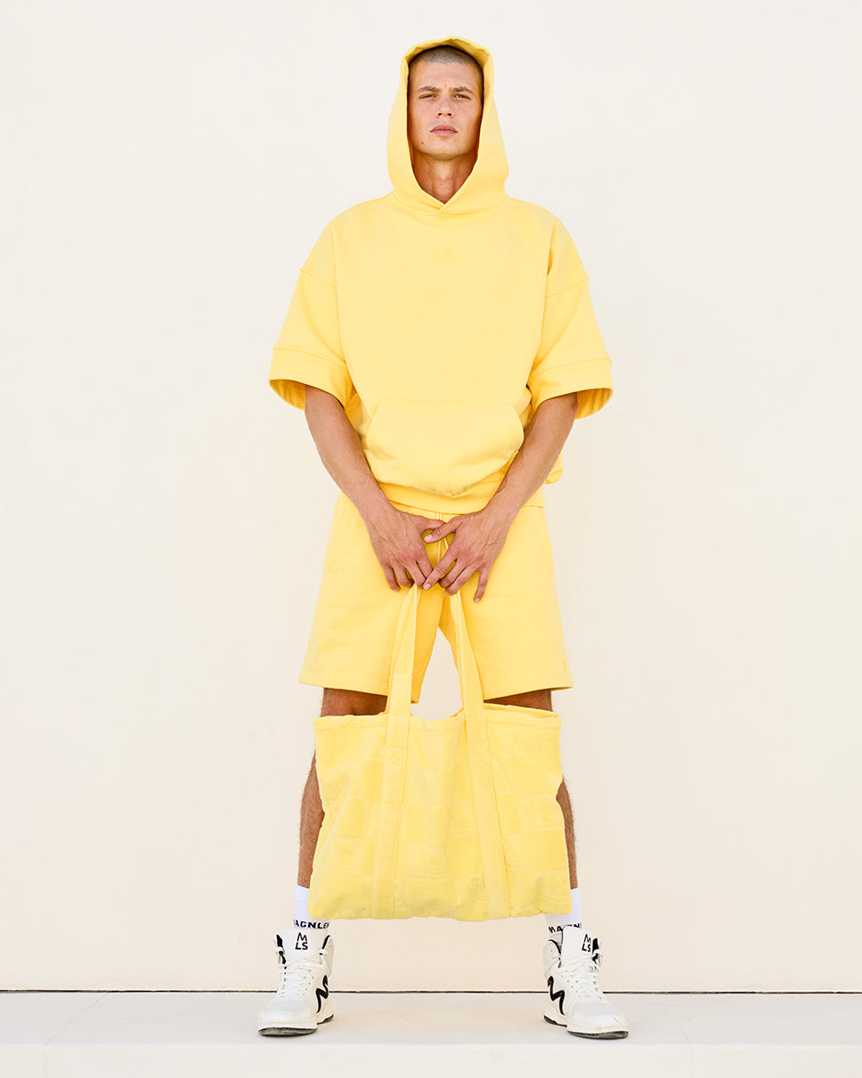 Yellow Essential Ross Short Sleeve Hoodie