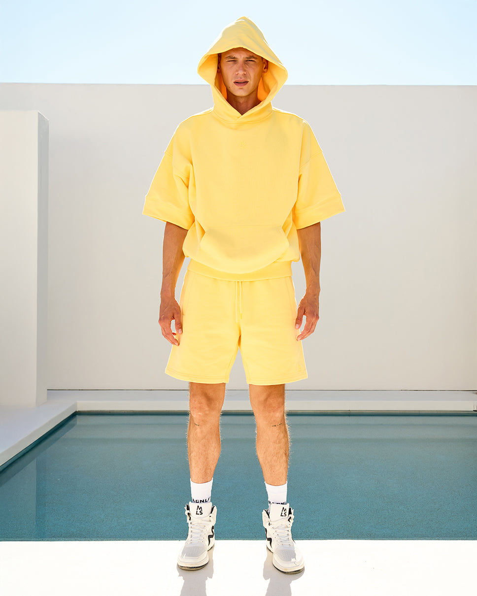 Yellow Essential Ross Short Sleeve Hoodie