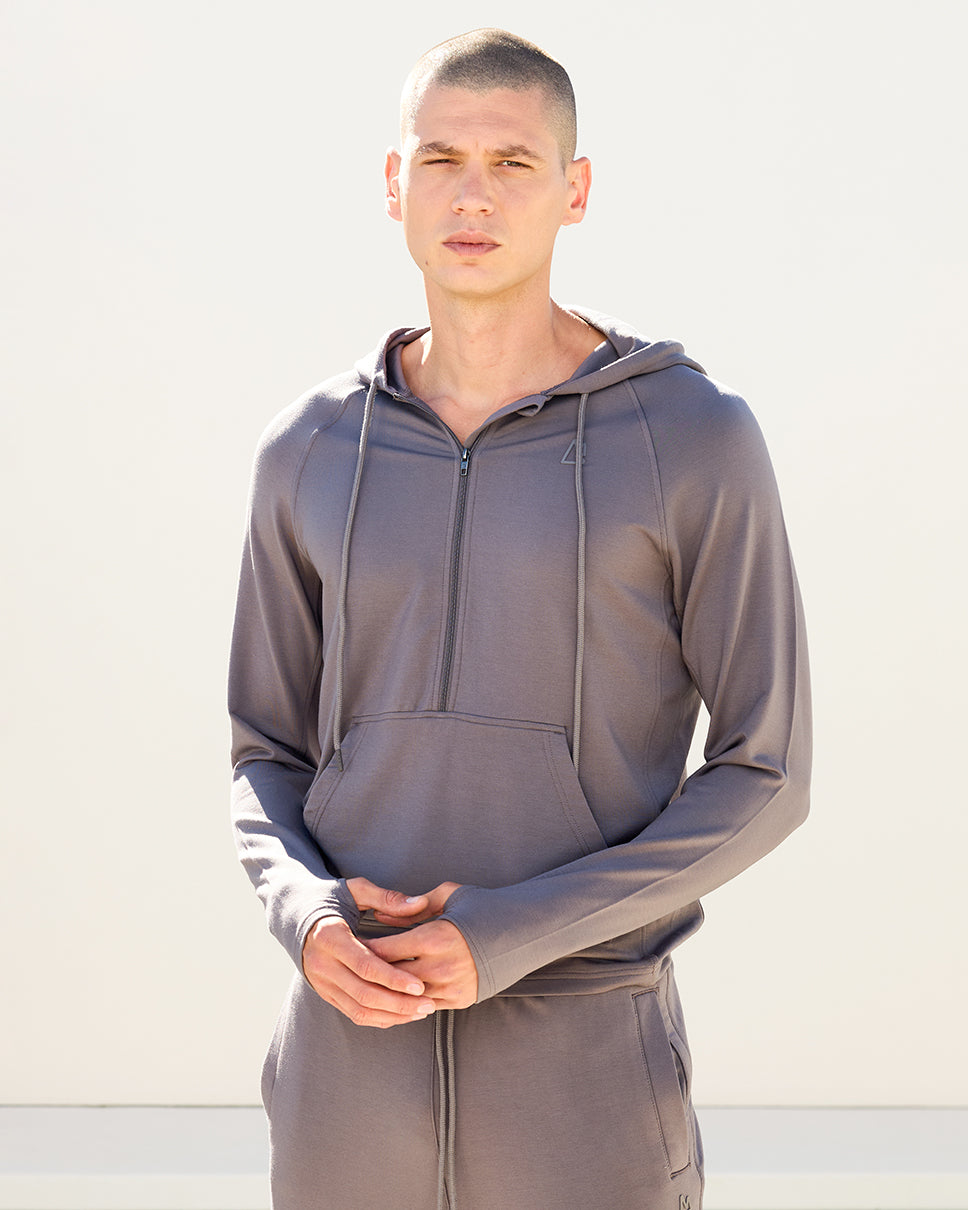 Linford Modal Zip Pullover Hoodie