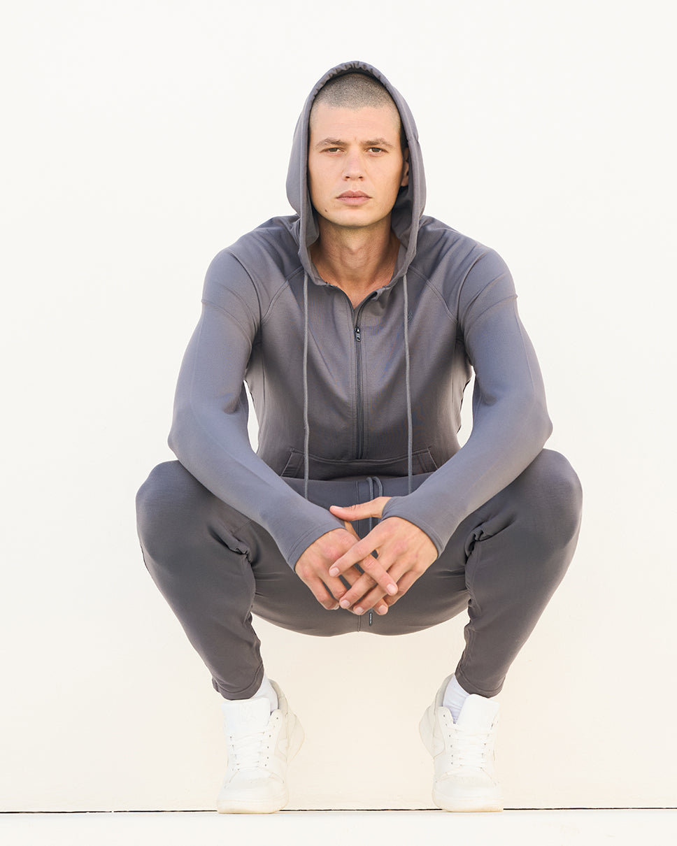 Linford Modal Zip Pullover Hoodie