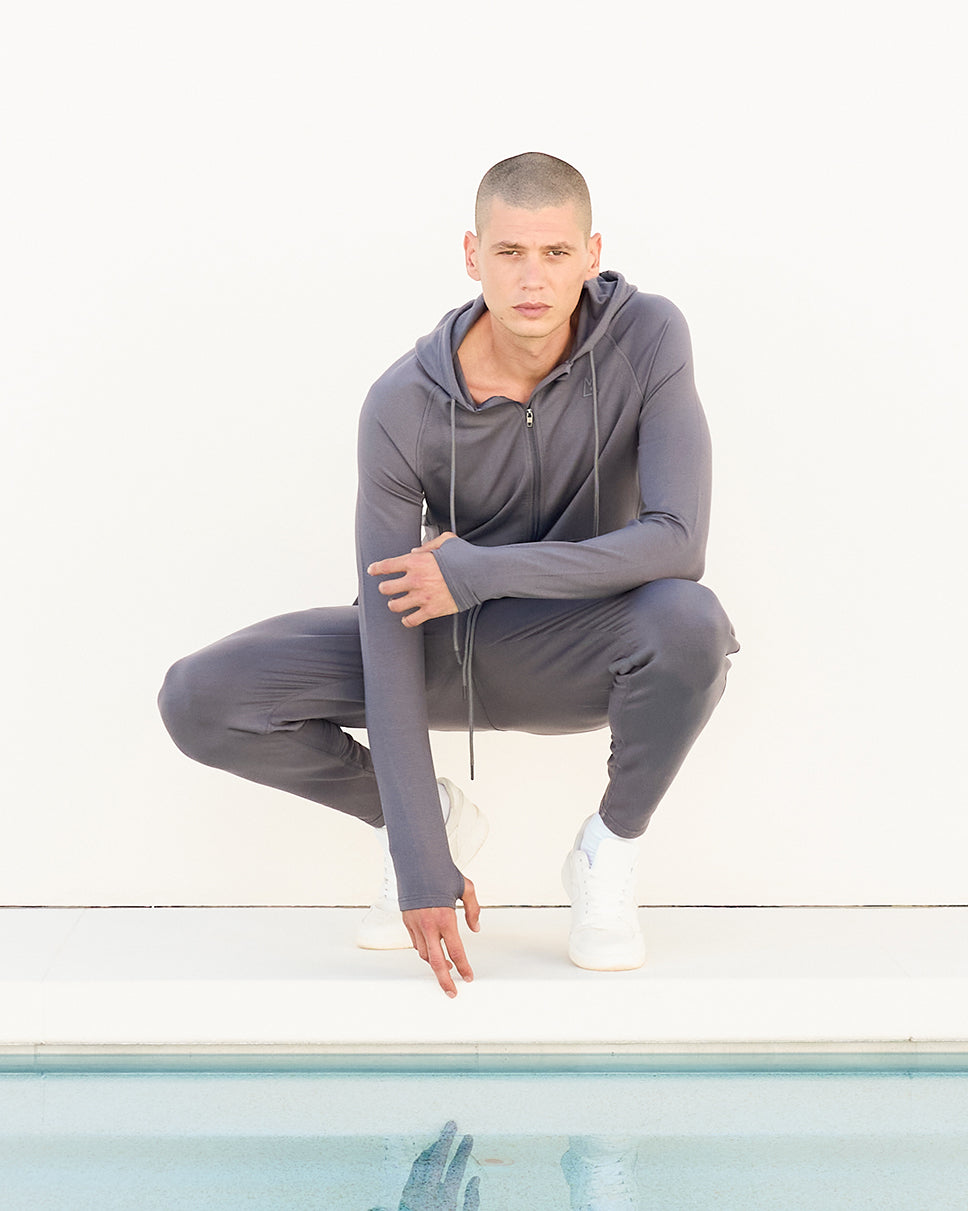 Linford Modal Zip Pullover Hoodie