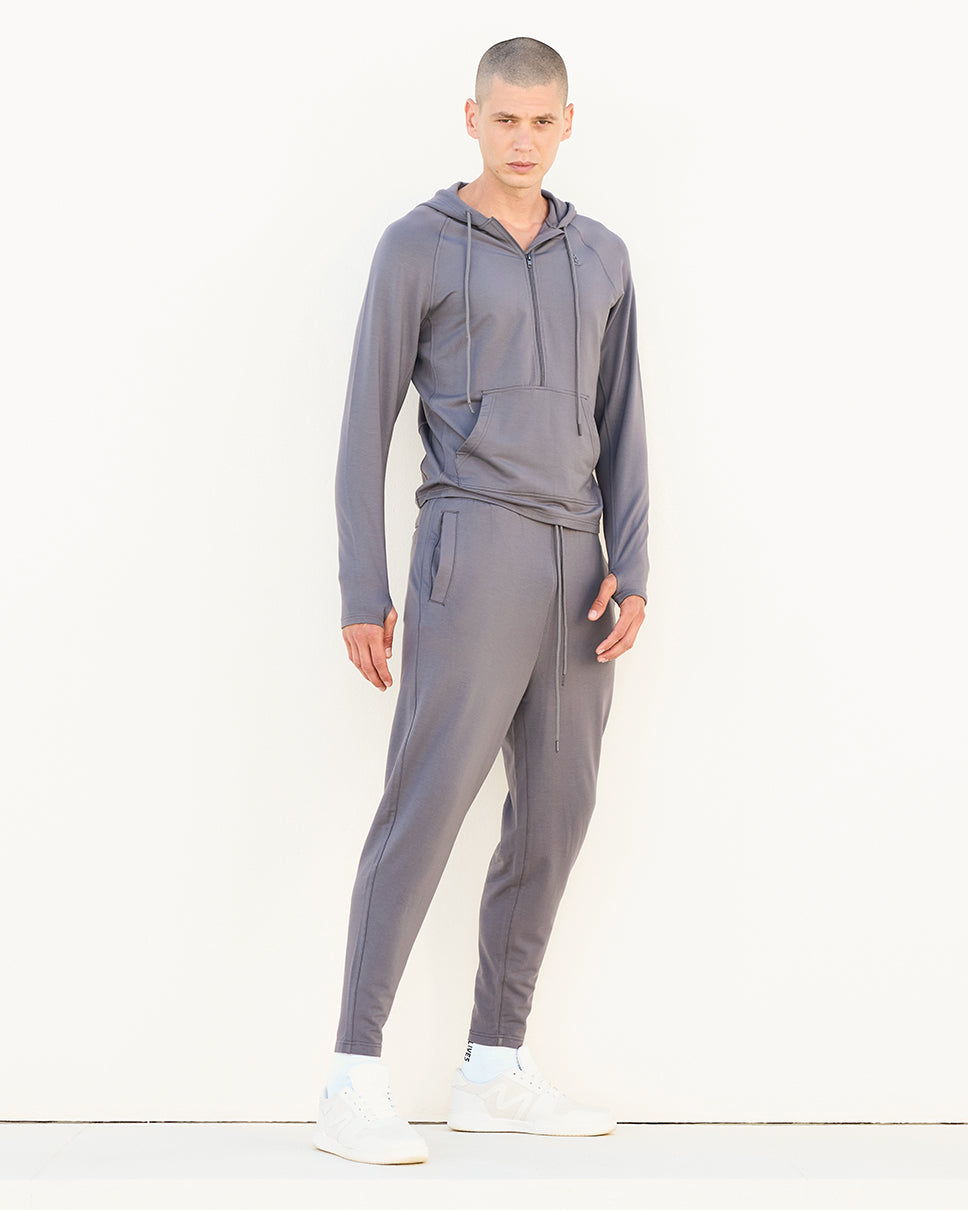 Linford Modal Zip Pullover Hoodie