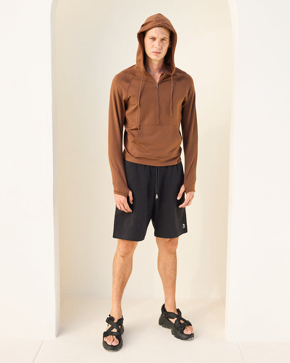 Linford Modal Zip Pullover Hoodie