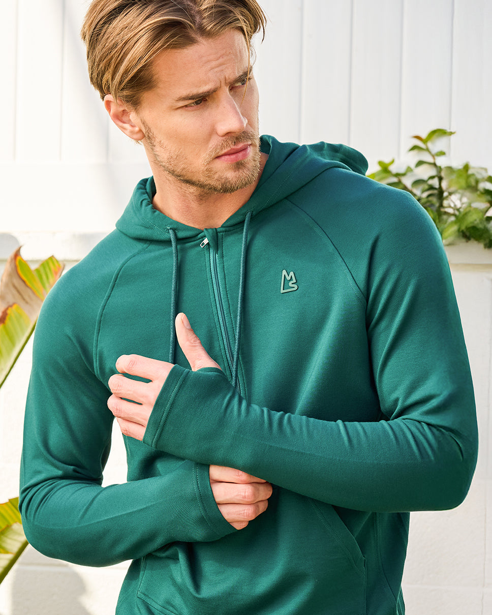 Linford Modal Zip Pullover Hoodie