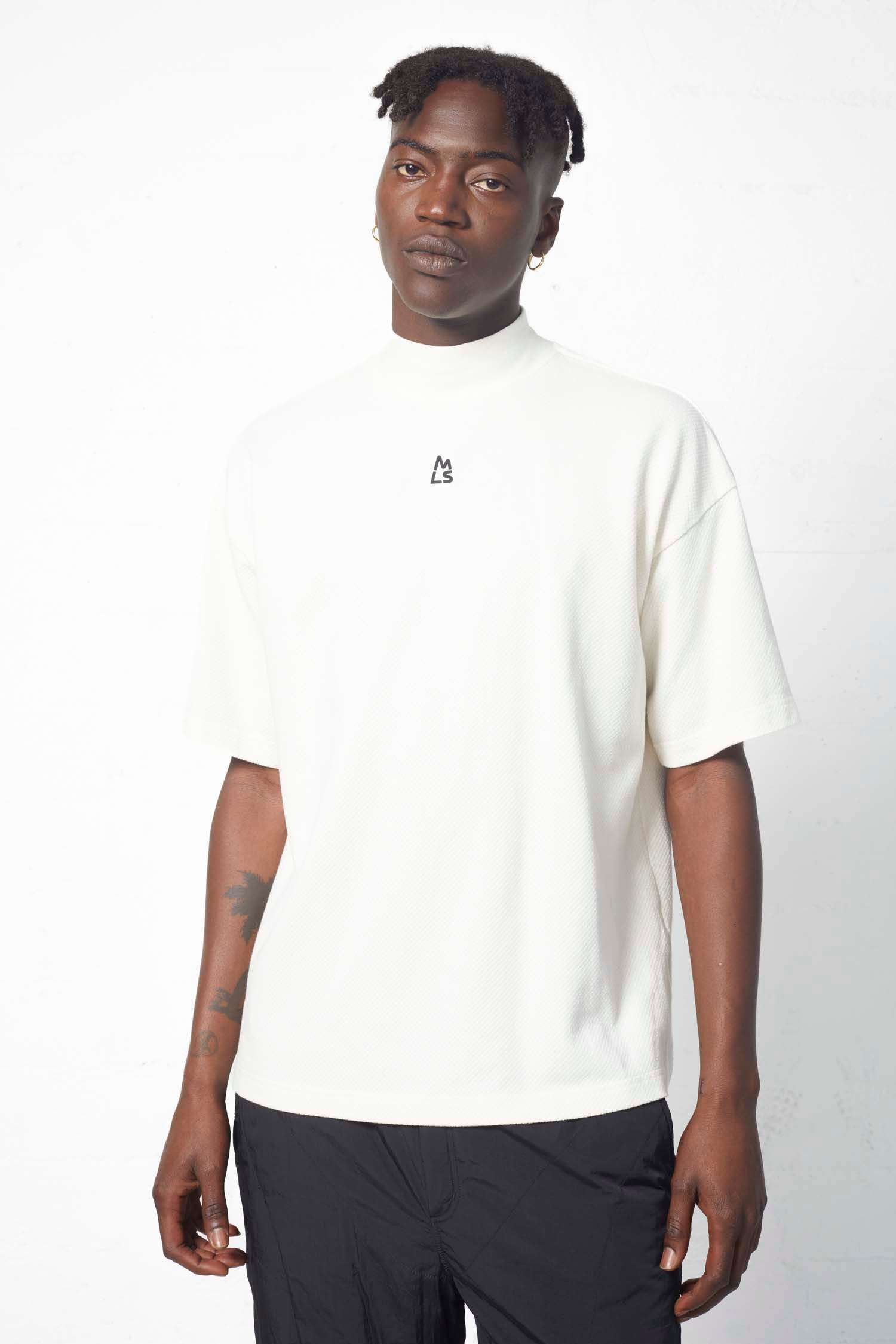 Sid Mock Neck Boxy Tee