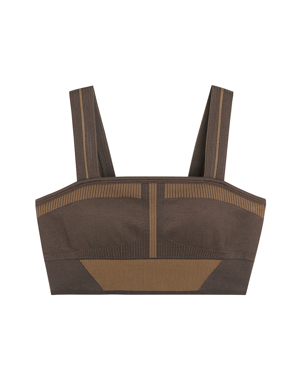 Women's Brown Biona Color-Blocked Sports Bra