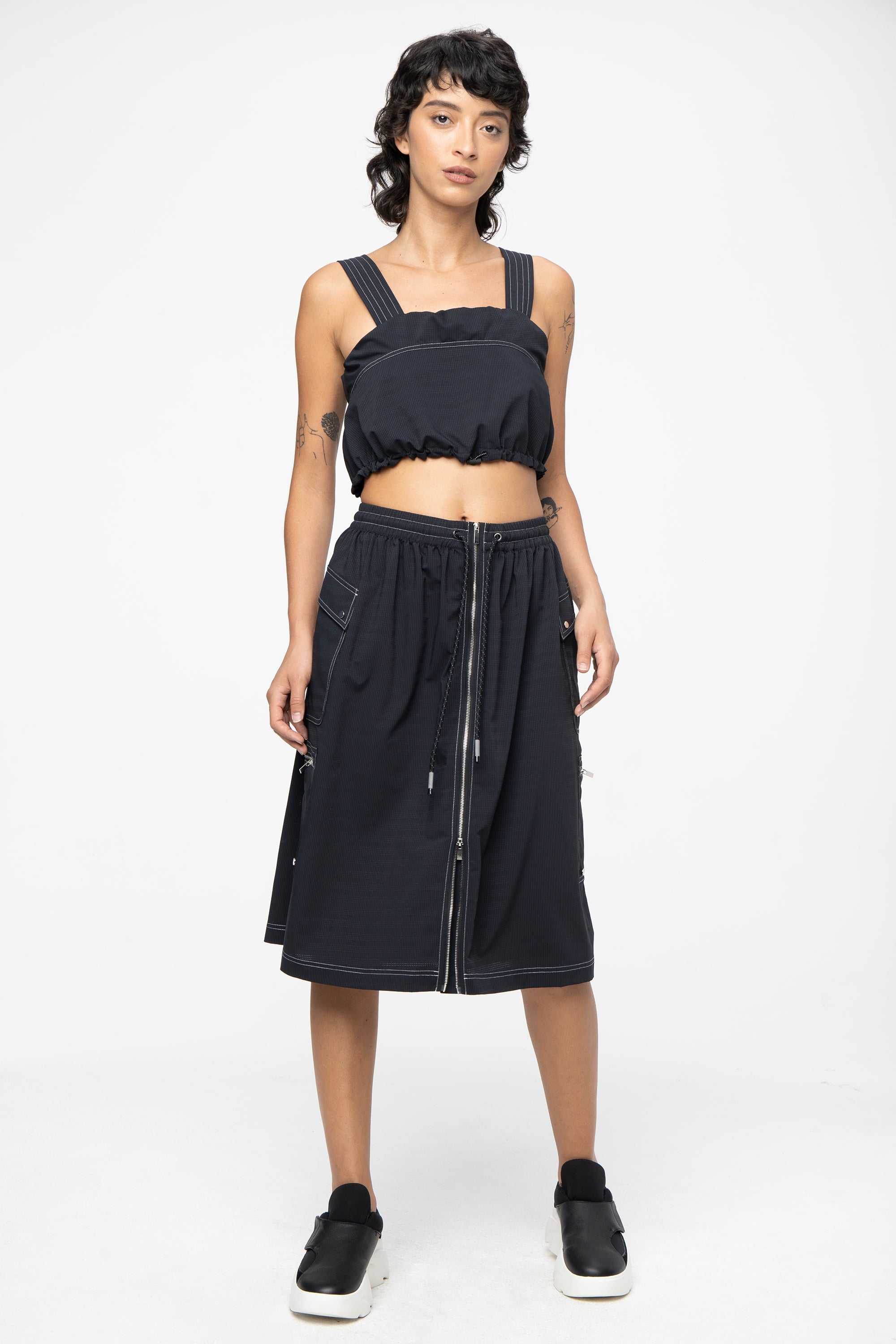 Graf Windbreaker Crop Top