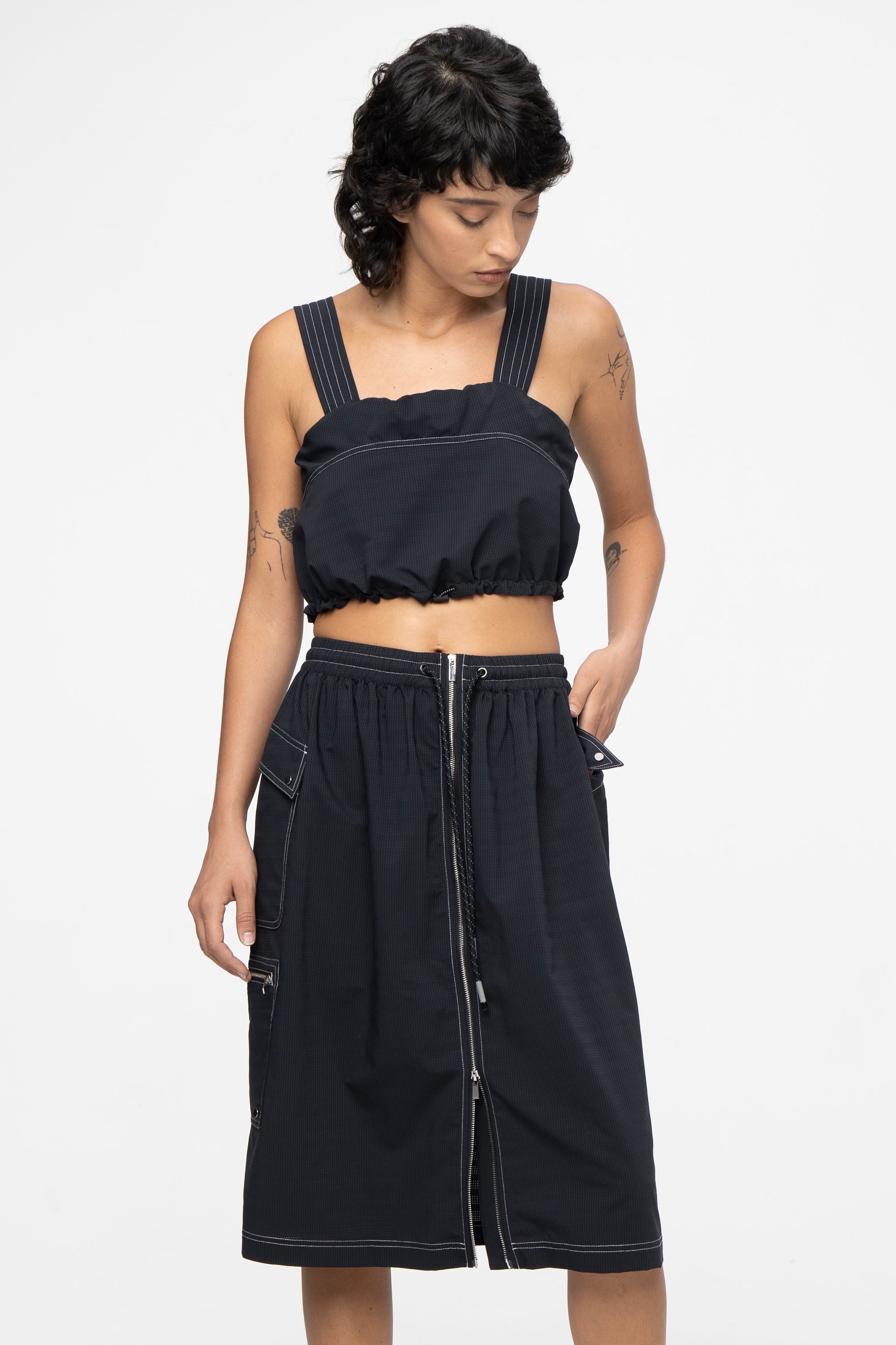 Graf Windbreaker Crop Top