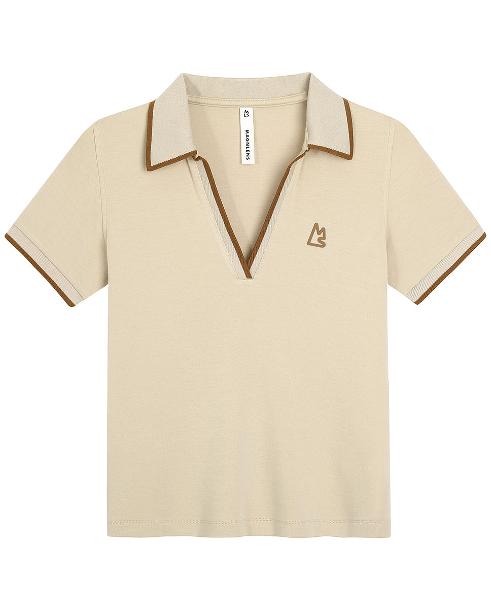 Khaki White Alice Roya Polo