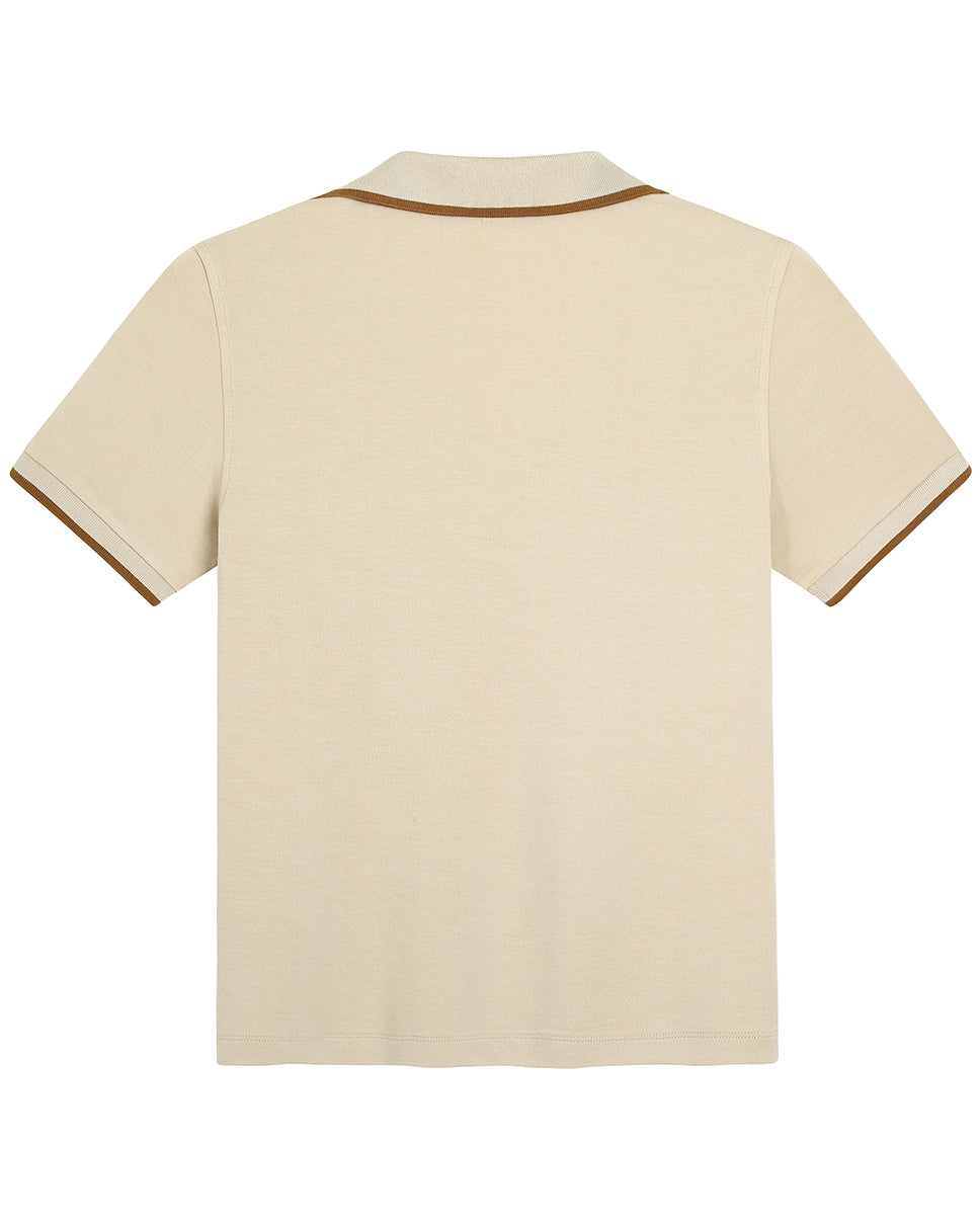 Khaki White Alice Roya Polo