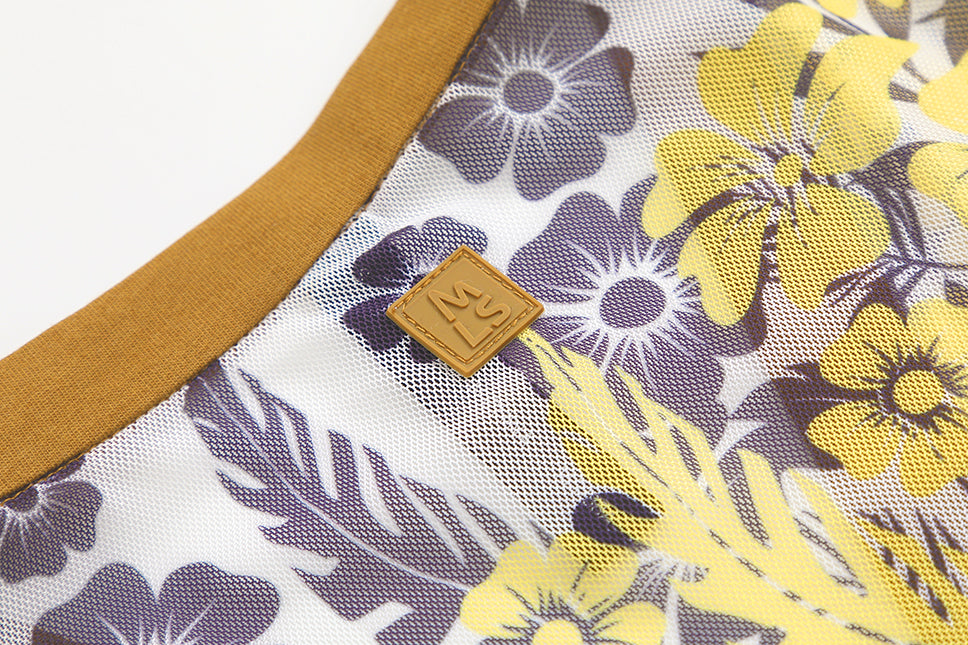 Floral Palm Mesh Cardigan