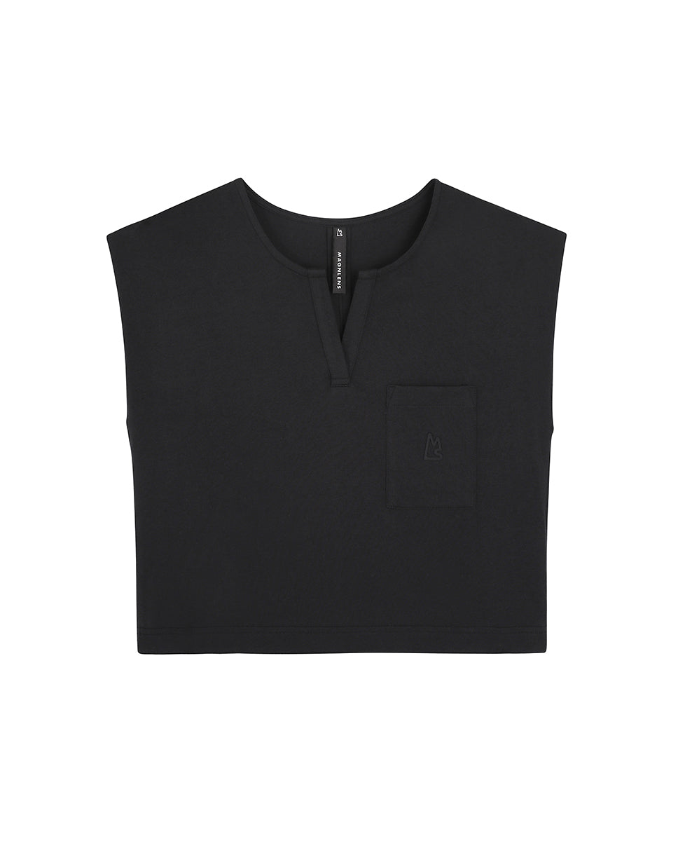 Women's Black Supima Boxy Top
