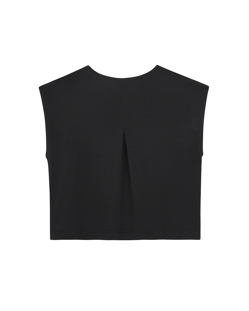 Women's Black Supima Boxy Top
