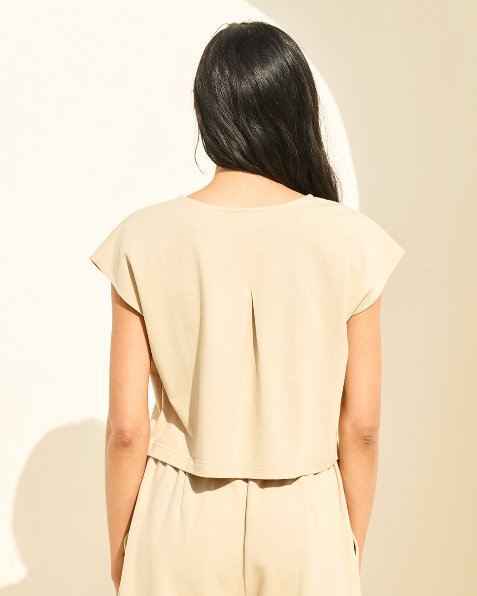 Women's Khaki Supima Boxy Top