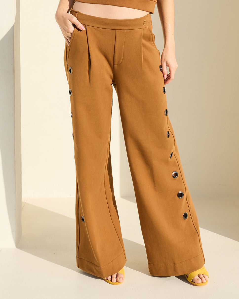 Women's Caramel Grommet Gracie Flare Pants