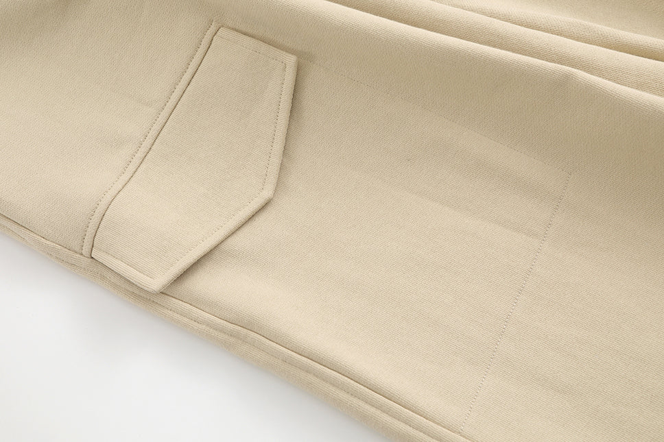 Khaki Cropped Cargo Pants