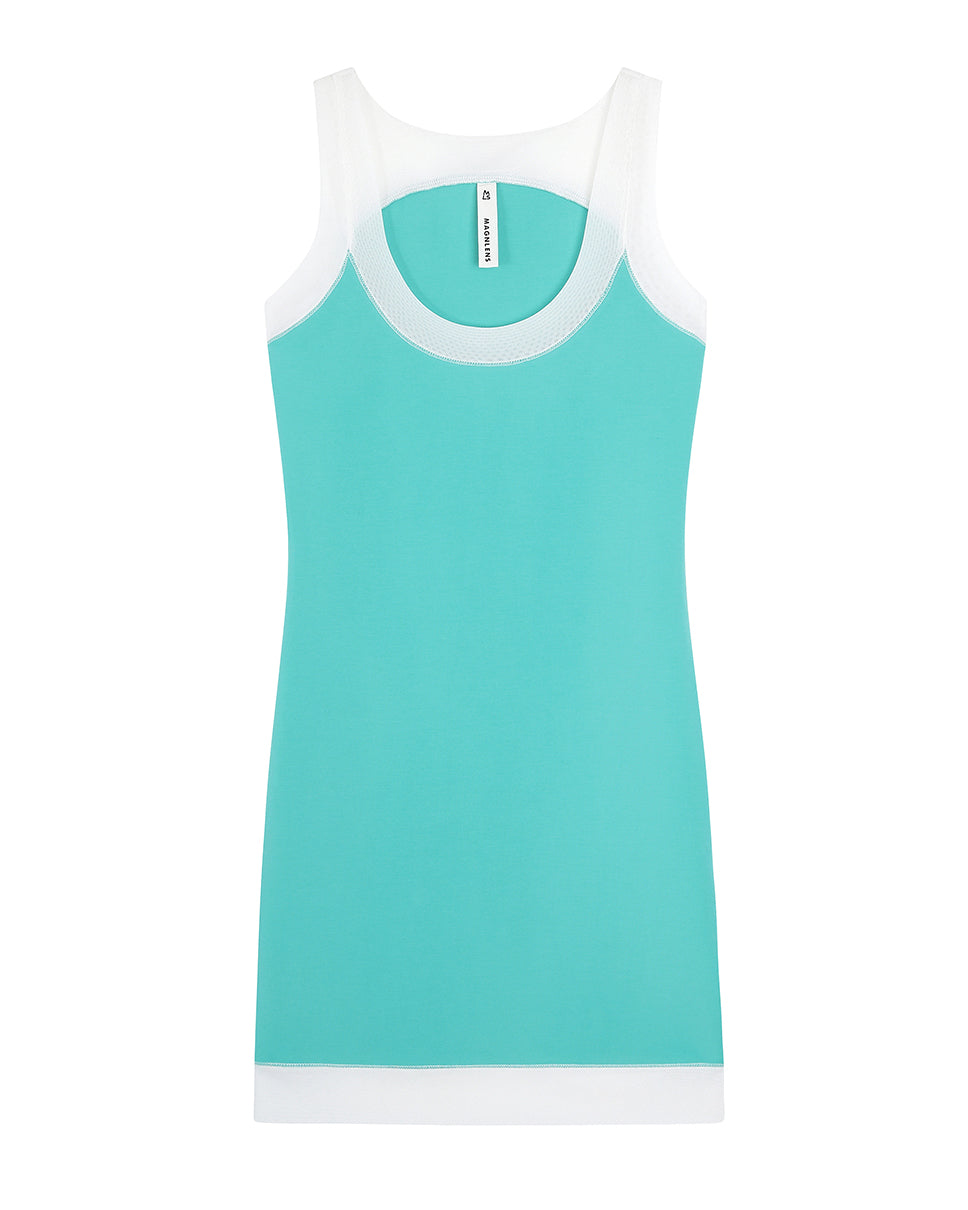 Turquoise Sophie Mesh Detail Dress