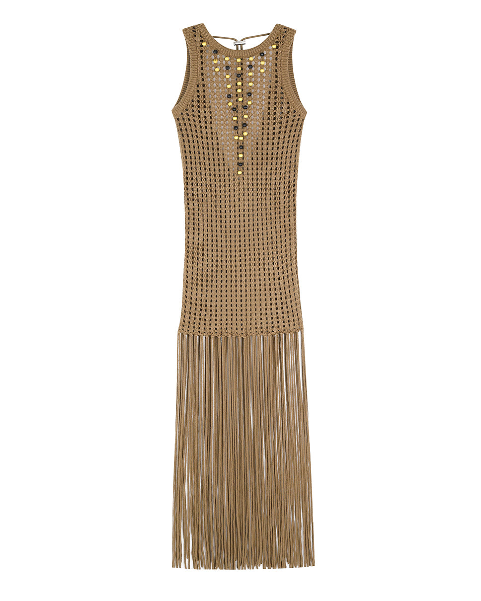 Women's Caramel Crochet Dress