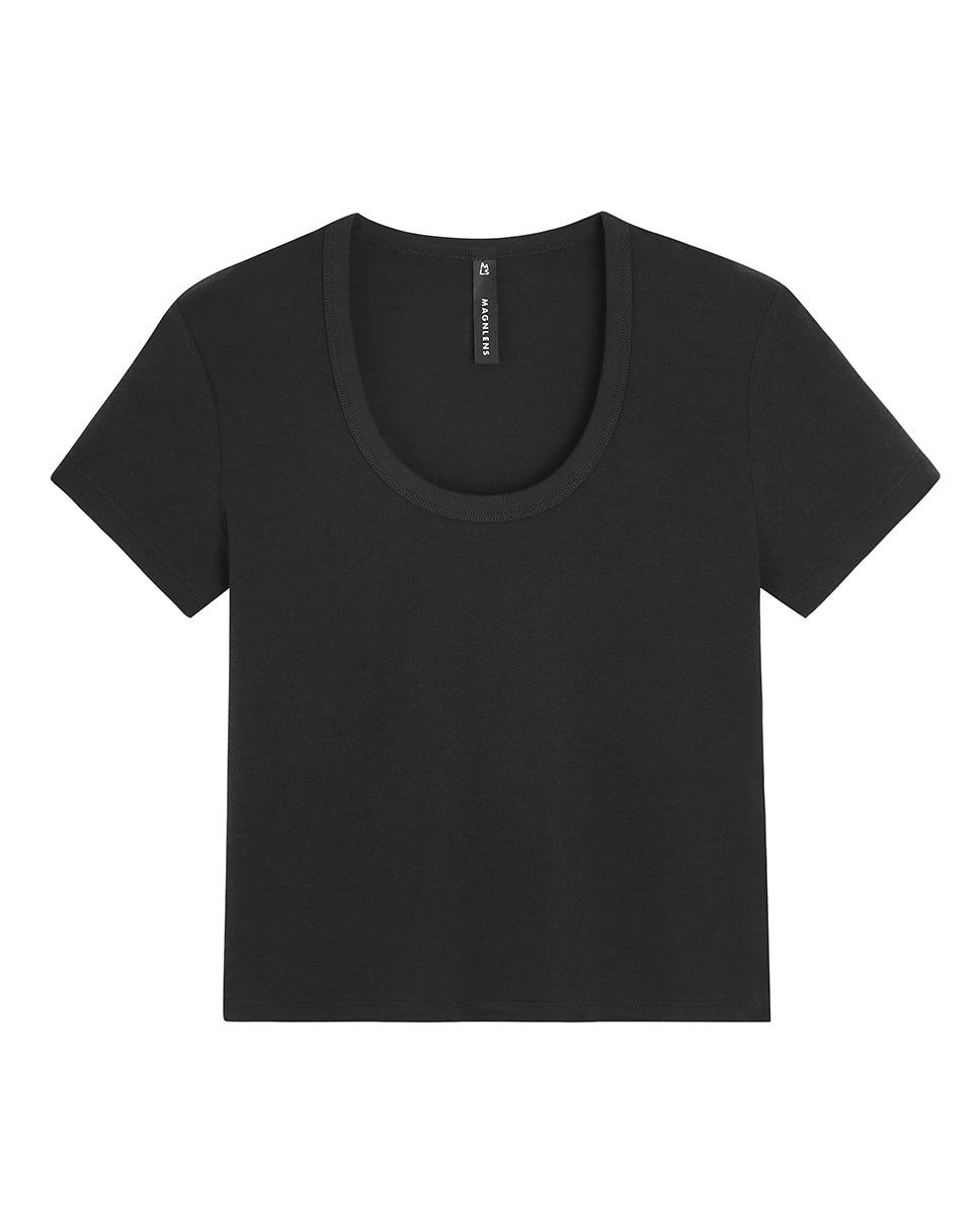 Black Donna Bamboo Scoop Tee