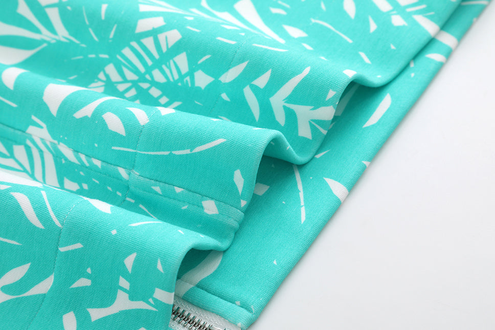 Floral Palm Kimono Cropped Hoodie