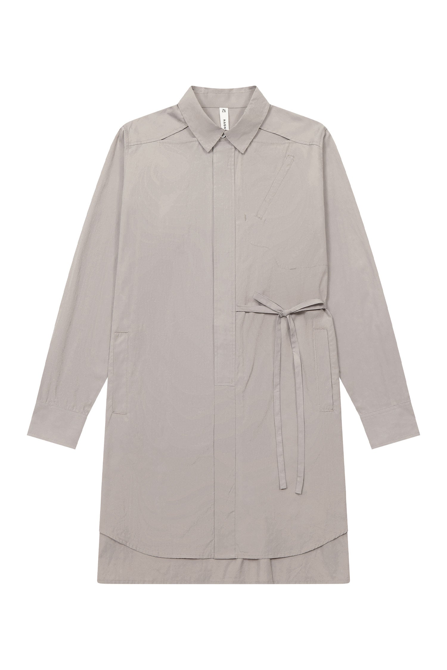Sabik Shirt Dress With Biomorphic Pocket Detail