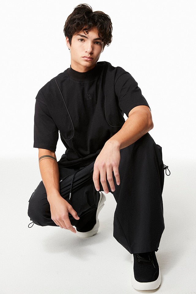 Ridge Mock Neck Boxy Tee