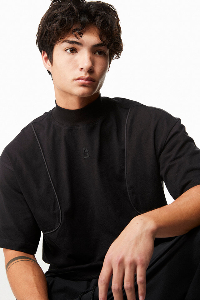 Ridge Mock Neck Boxy Tee