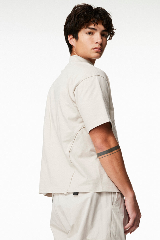 Ridge Mock Neck Boxy Tee