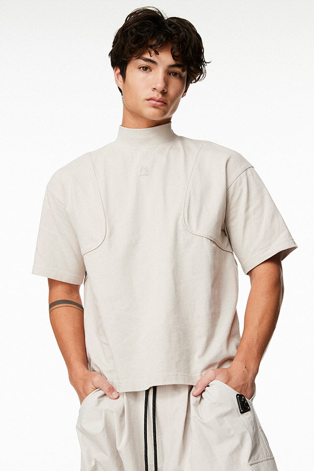 Ridge Mock Neck Boxy Tee