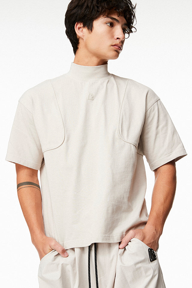 Ridge Mock Neck Boxy Tee