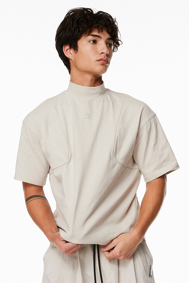 Ridge Mock Neck Boxy Tee
