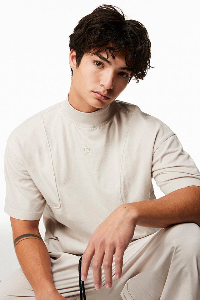 Ridge Mock Neck Boxy Tee