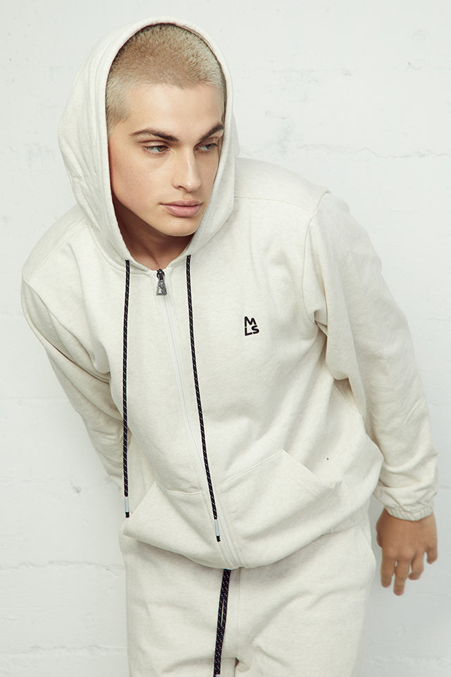 Essential Banded Zip-Up Hoodie
