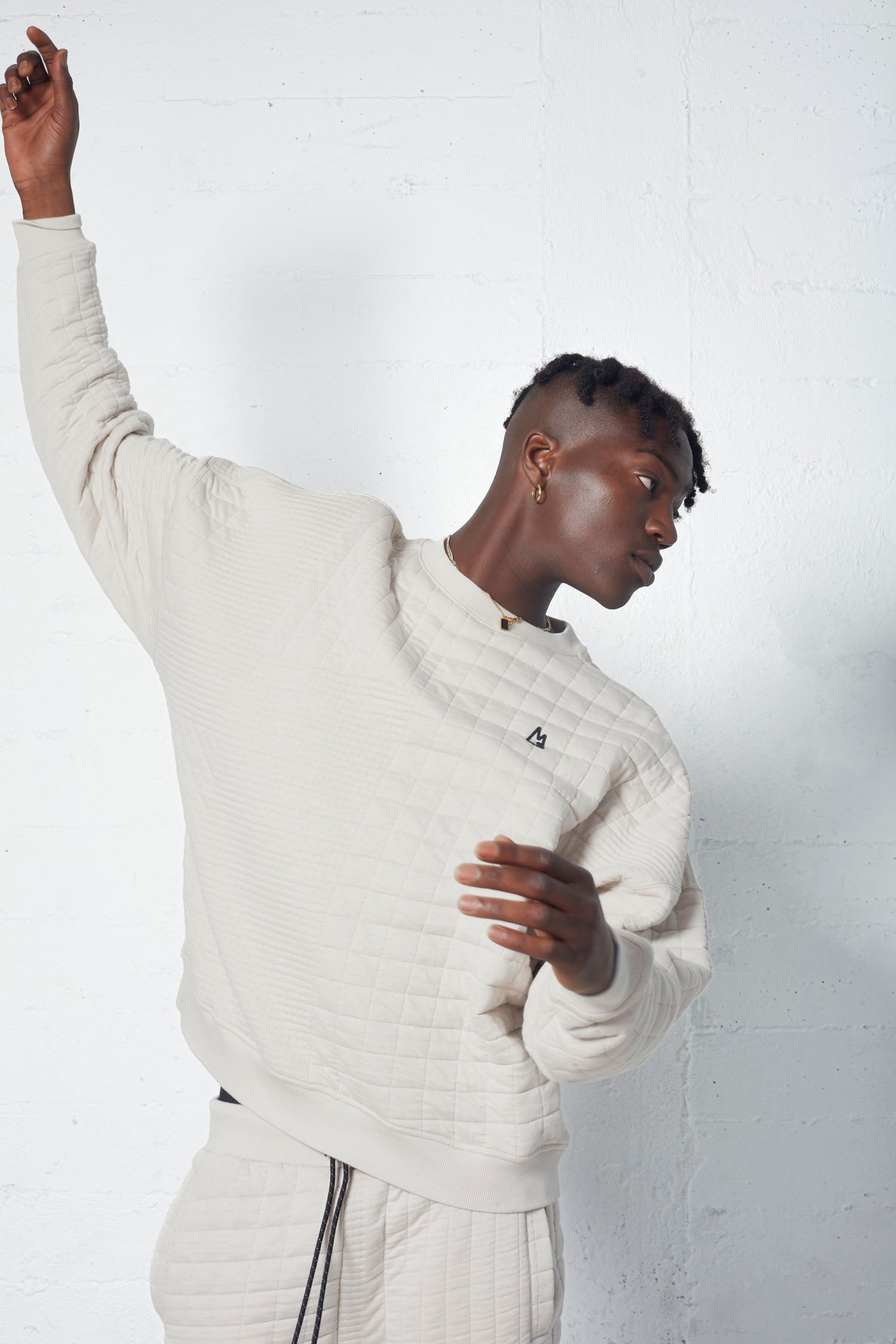 Farrow Quilted Jacquard Oversized Pullover