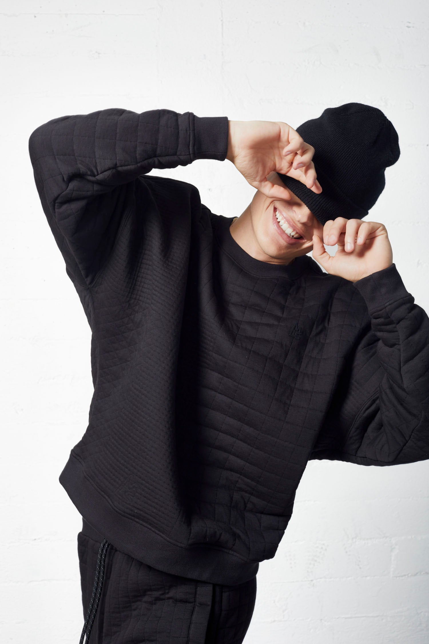 Farrow Quilted Jacquard Oversized Pullover