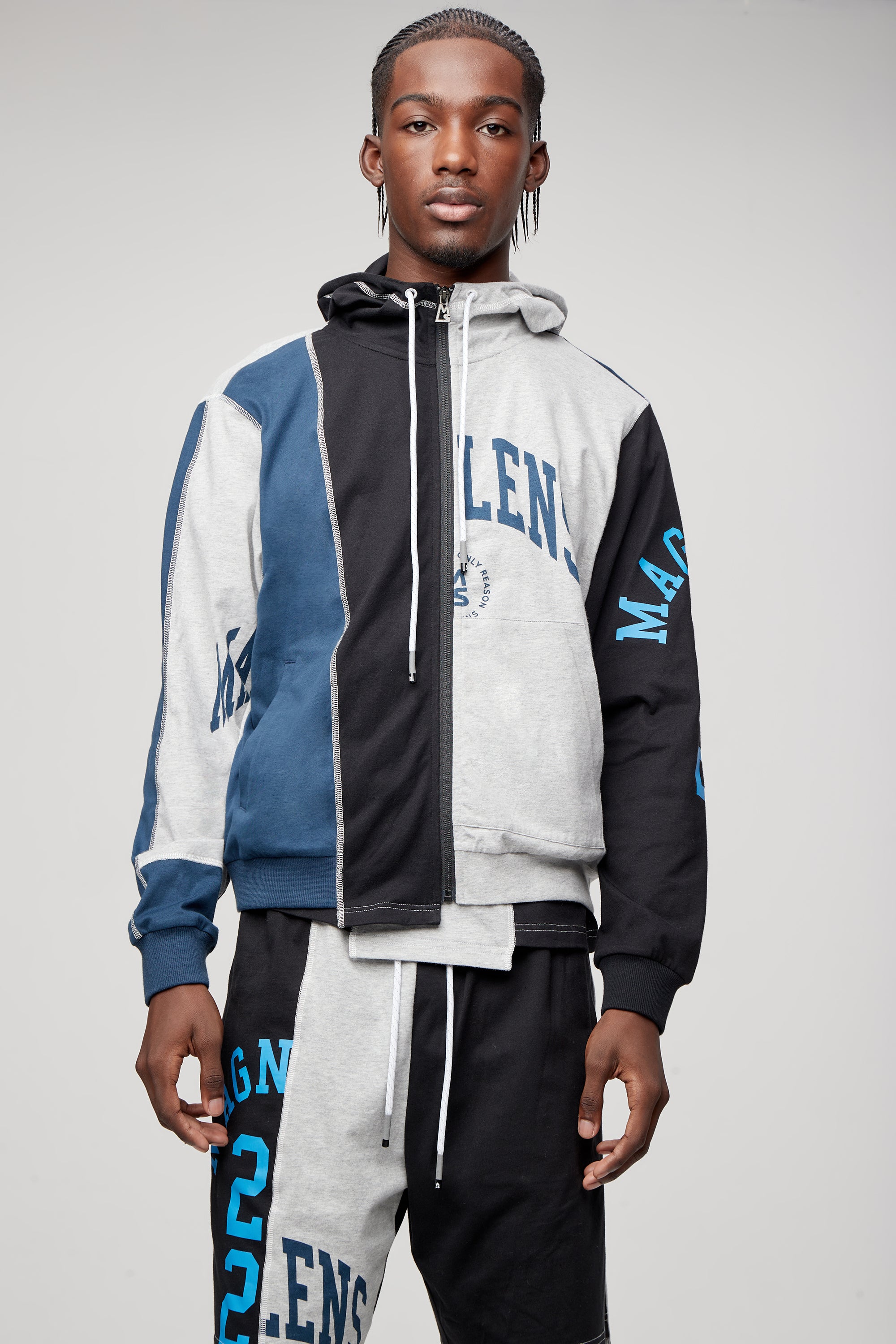 Cabora Spliced Zip-Up Hoodie