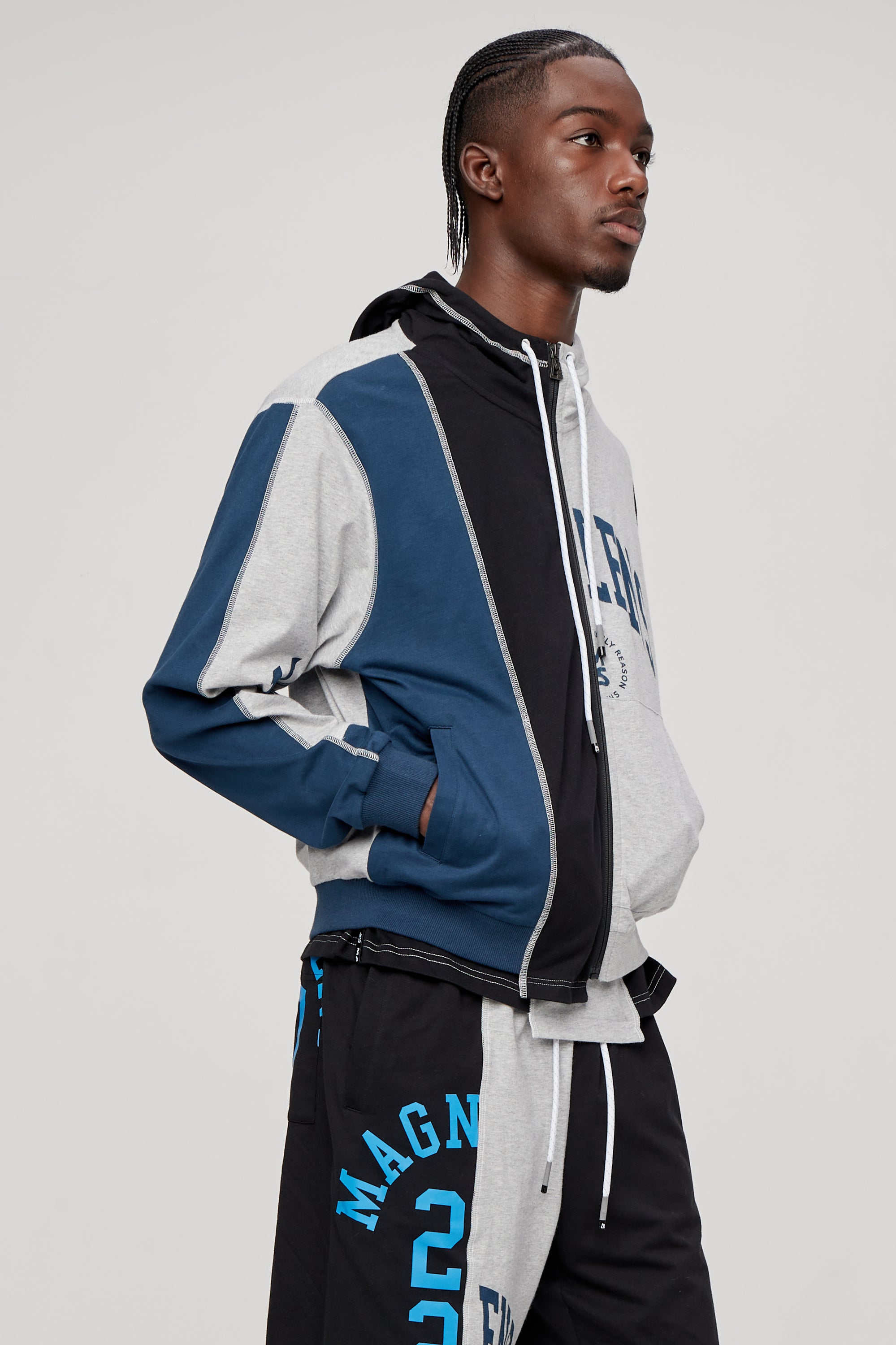 Cabora Spliced Zip-Up Hoodie